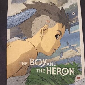 Studio Ghibli The Boy and the Heron Movie Poster T-Shirt BoxLunch Exclusive Sz S